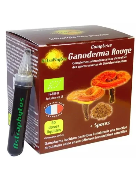 Complexe Ganoderma rouge (avec spores) Astraphytos 30 ampoules