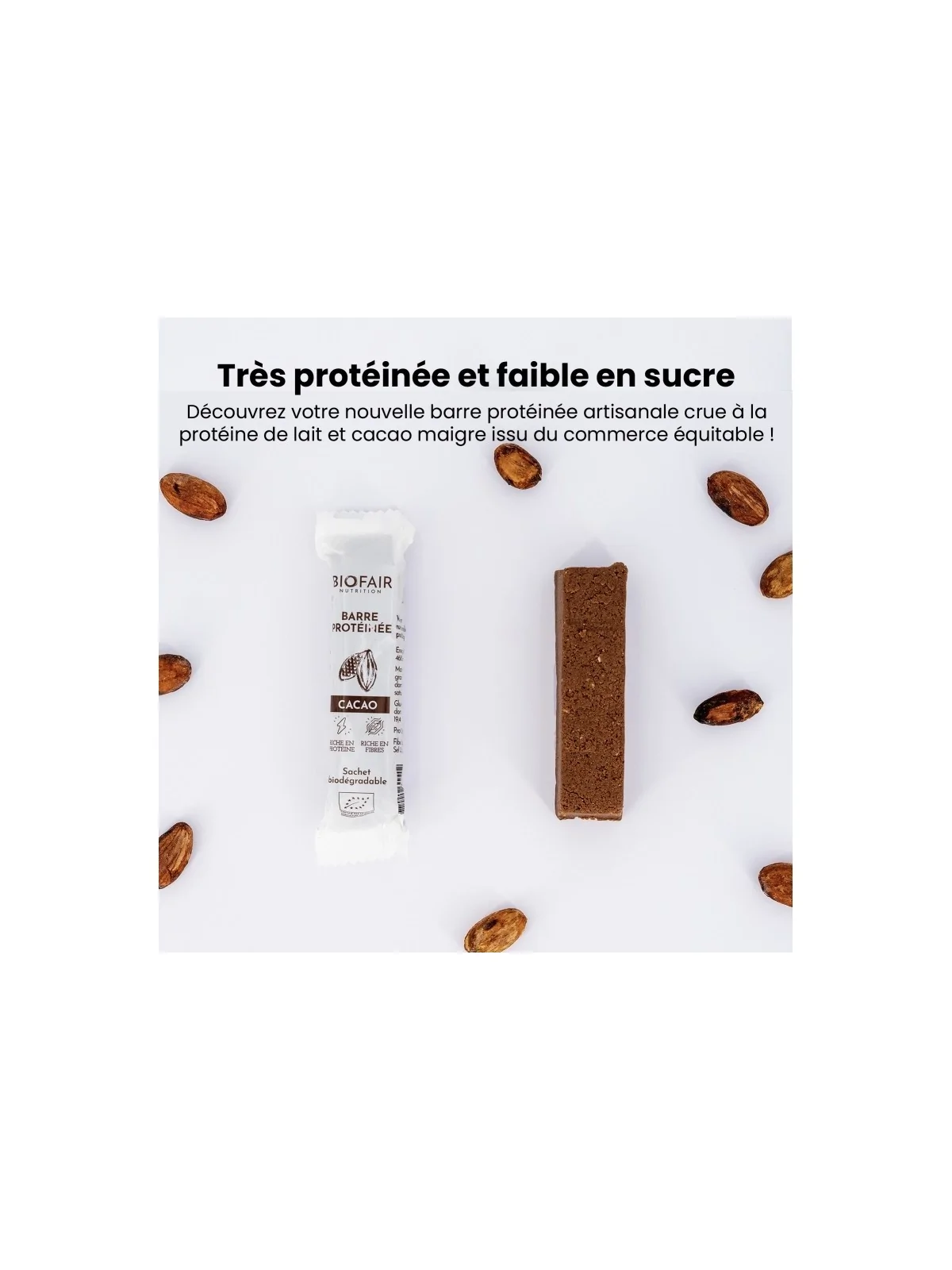 Barre protéinée Cacao Biofair Nutrition