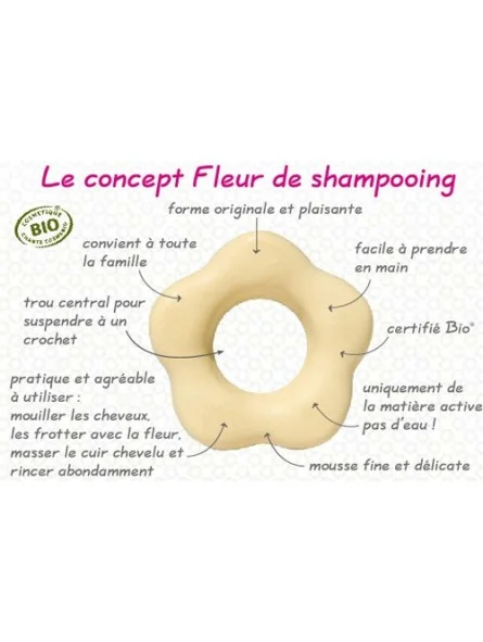 Fleur de shampooing bio anti pelliculaire - Shampooing solide Douce Nature