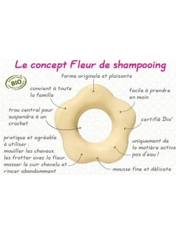 Fleur de shampooing bio cheveux normaux - Shampooing solide Douce Nature