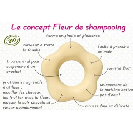 Fleur de shampooing bio cheveux normaux - Shampooing solide Douce Nature