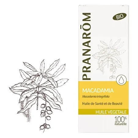 Aceite Vegetal de Macadamia Orgánica 50ml - Aromaterapia Pranarom
