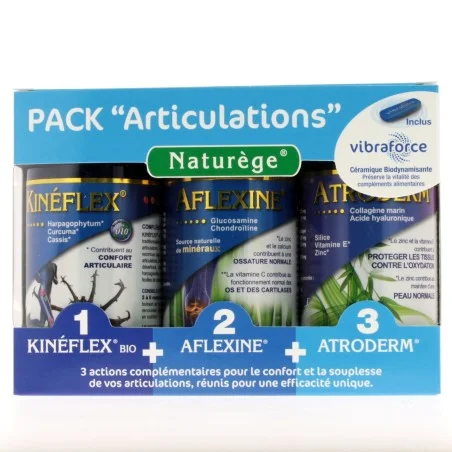 Pack Articulaciones Kineflex + Aflexine + Atroderm - Naturege