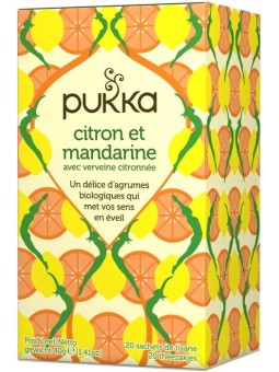 Citron et mandarine Tisane ayurvédique bio 20infusettes - Pukka