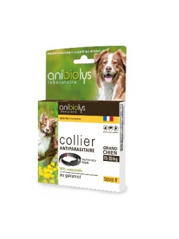 Collier Insectifuge Tiques Et Puces Grand Chien Anibiolys