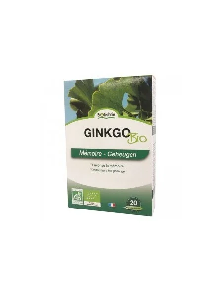 Ampollas de memoria de Ginkgo orgánico Biotechnie