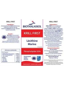 Krill first 30caps Oméga 3 Biothalassol