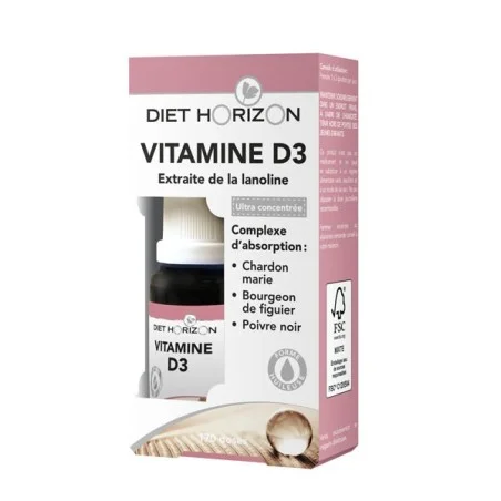 Vitamine D3 gouttes - Capital osseux immunité Diet Horizon
