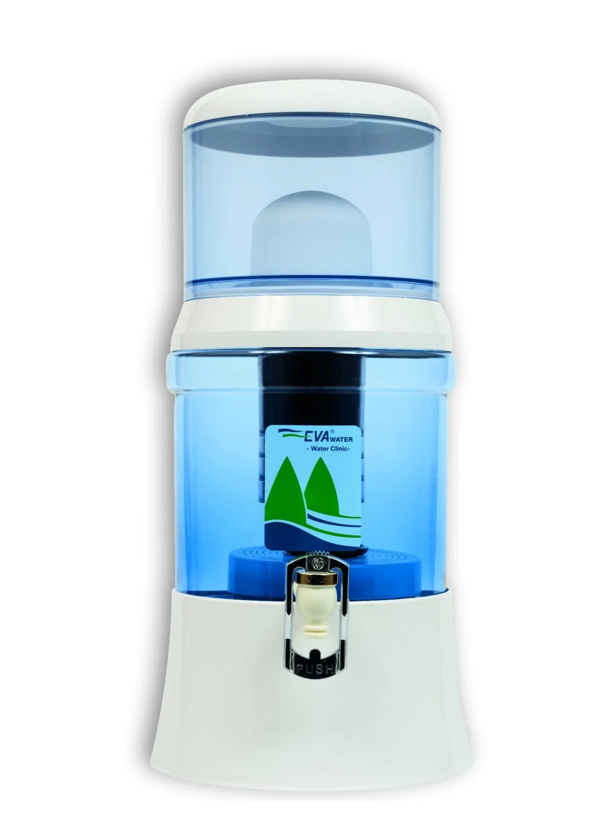 Fontaine à eau en verre filtrante 700 BEP - Fontaine EVA Blanc